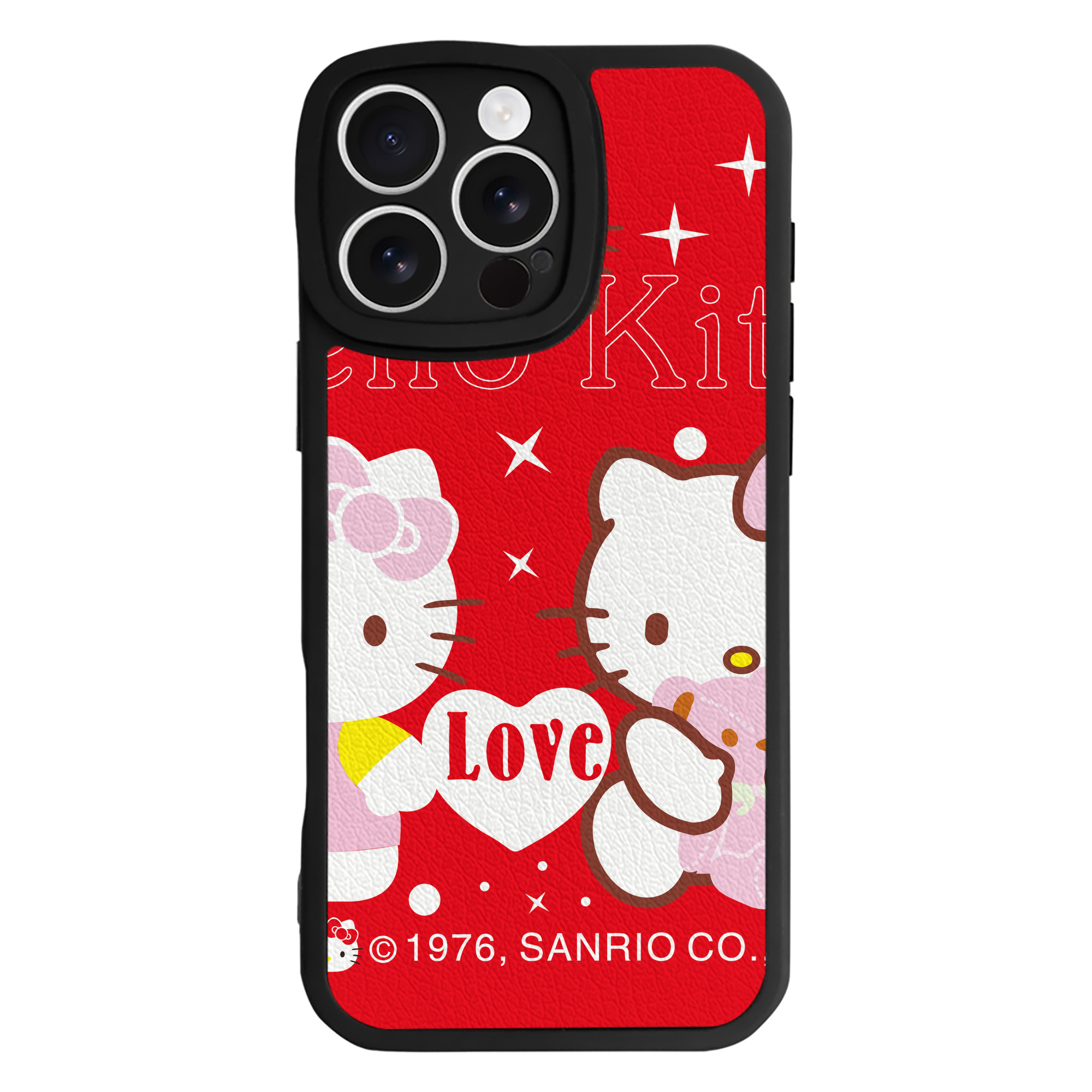 （画像用） Hello Kitty ハローキティ 【iPhone 16シリーズ対応】シリコンスマホケース（レザー調） 材質：シリコン